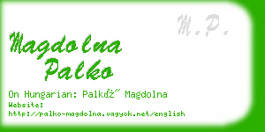 magdolna palko business card